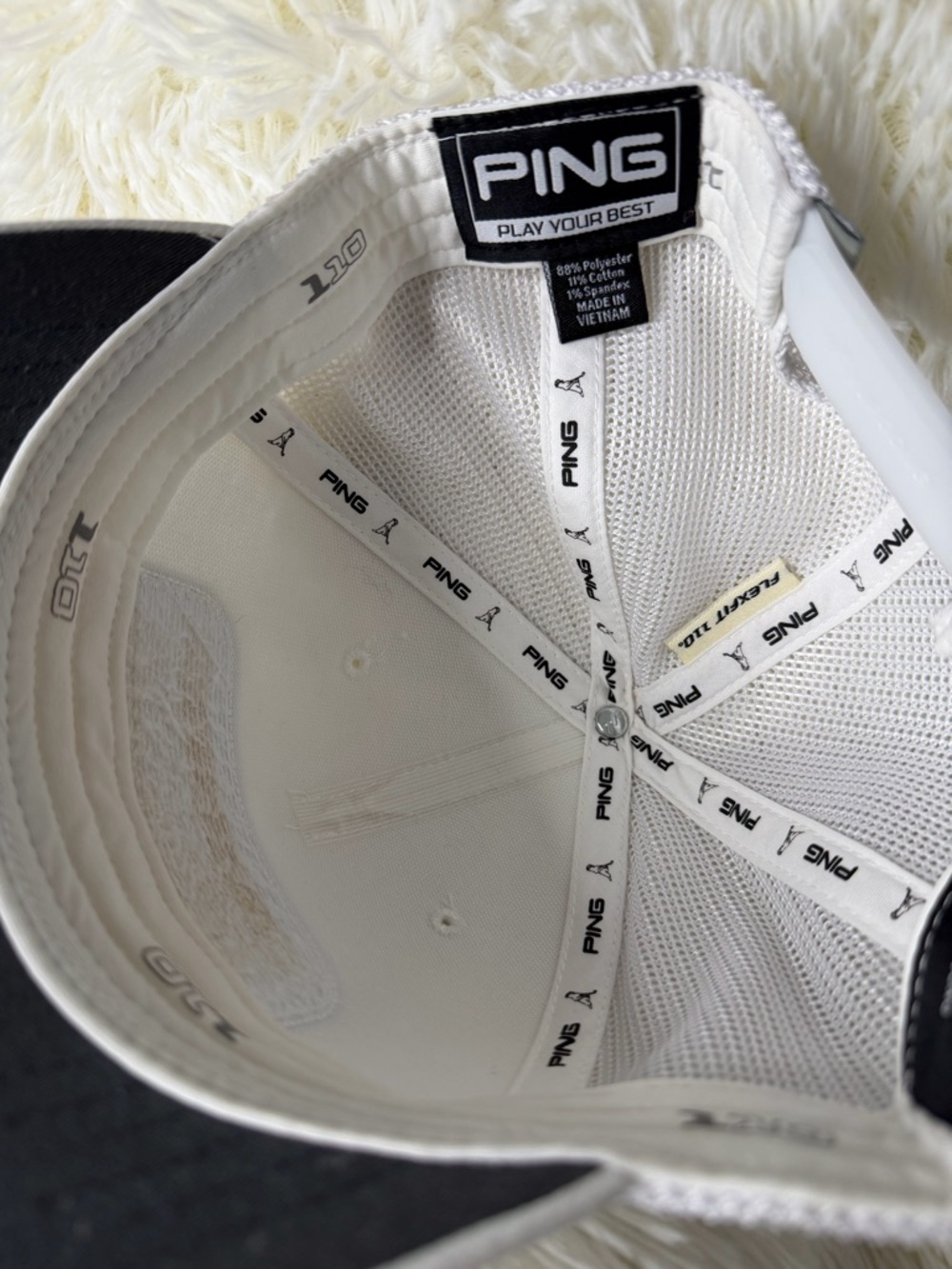 Ping White Mesh Trucker Golf Hat – Adjustable – Pre‑Owned - Picture 4 of 8